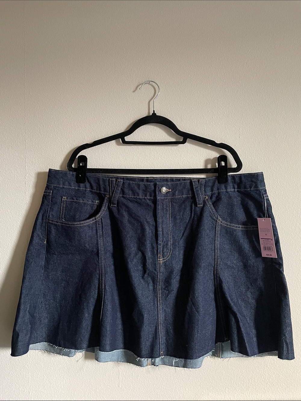 wild fable Dark Blue Denim Mini Skirt